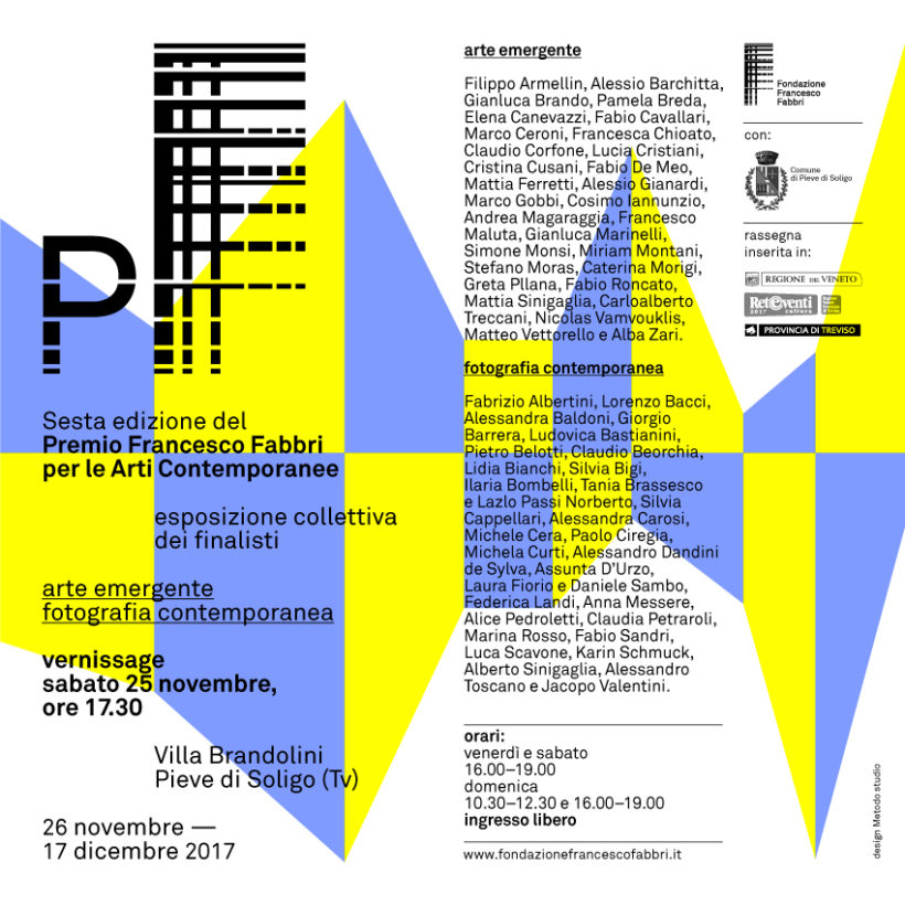 Sesta edizione del premio Francesco Fabbri per le Arti Contemporanee